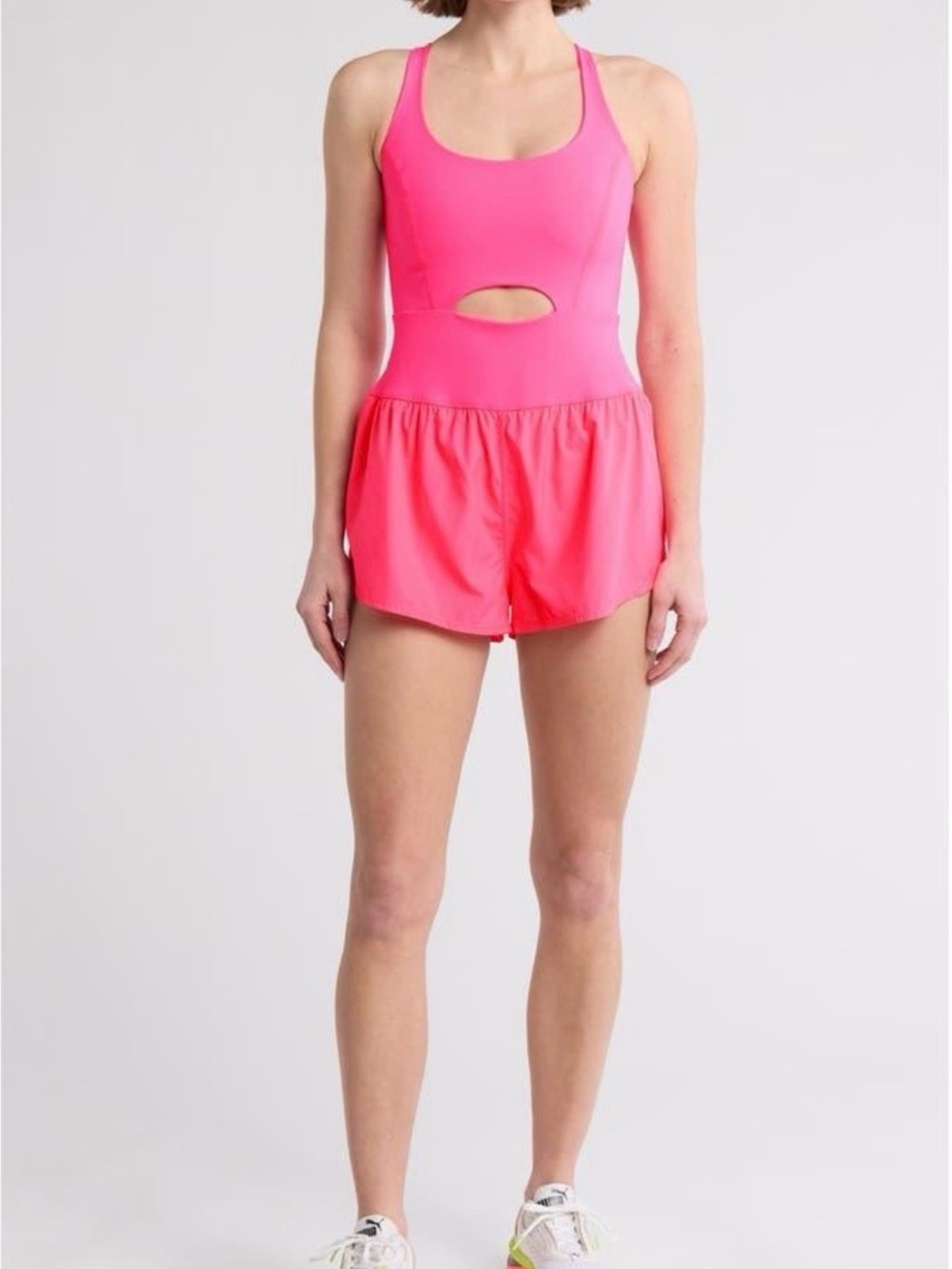 Free People Neon Pink Athletic Shorts